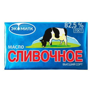Масло сливочное ЭКОМИЛК 82,5% 450гр